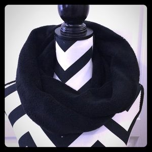 Black Ultra Plush Long Cowl Infinity Scarf